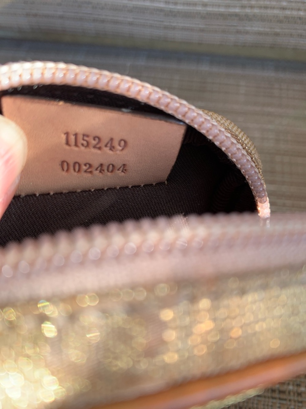 Gucci Monogram Canvas Pouch with Gold Plate cigarette wallet - Picture 8 of 9
